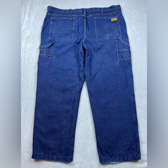 Vintage Guide Gear Double Knee Cargo Jeans Mens 48x32 - Picture 2 of 9